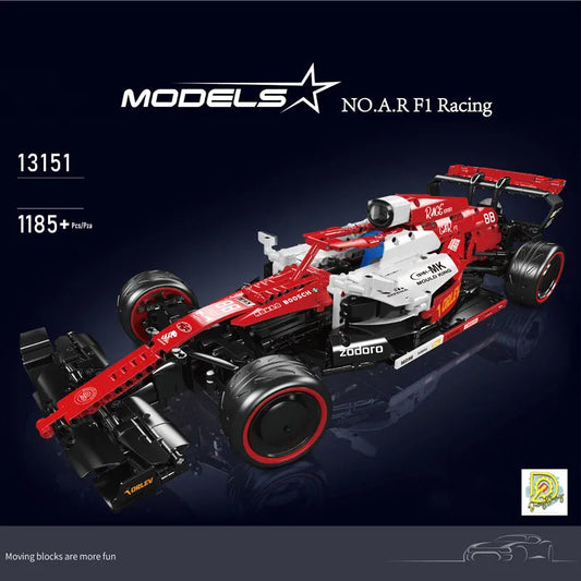 Tech Motorized MOC F1 Arrow Racing Car Bricks Toy