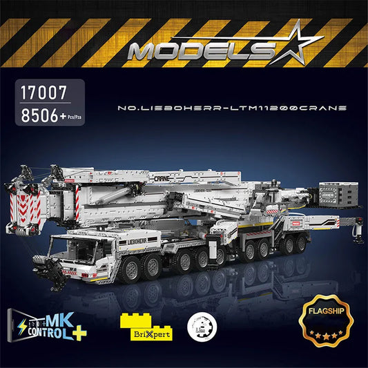Tech MOC Motorized Liebherr LTM 11200 Crane Bricks Toy