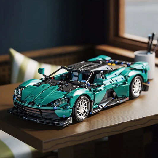 Tech MOC Aston Martin Super Sports Car Bricks Toy