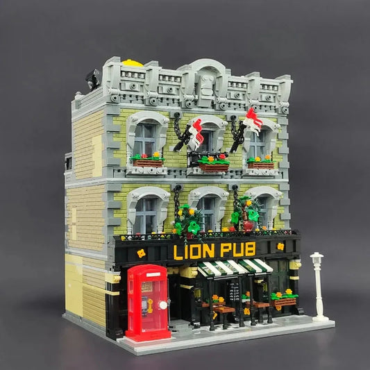 Expert MOC 89107 Lion Pub Club Bricks House Kids Toys