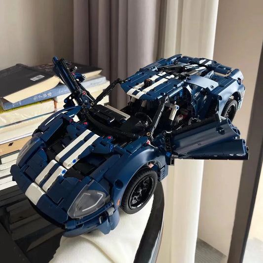 Tech MOC 2022 Ford GT Racing Sports Car Bricks Toy