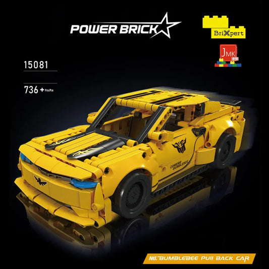 Tech Bumblebee Pull Back Sports Car Bricks Toy