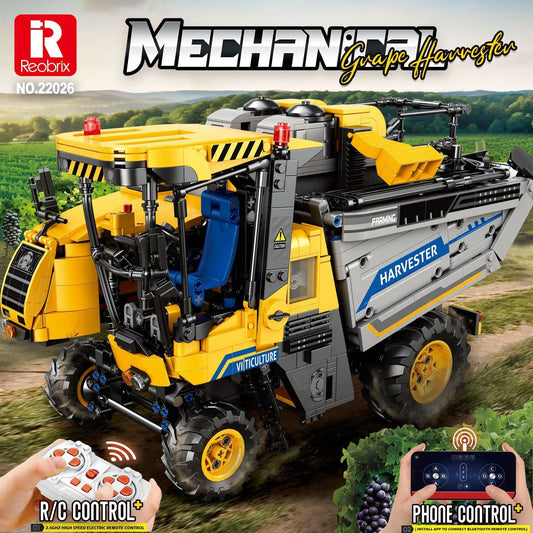 Technic MOC Motorized Grape Harvester Bricks Toy