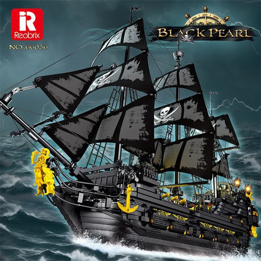 Pirates Of Caribbean MOC Black Pearl Ship Bricks Toy