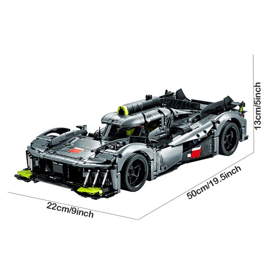 Tech MOC Le Mans Hybrid Hypercar Racing Car Bricks Toy