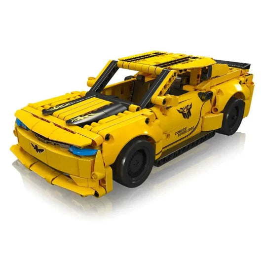 Tech Bumblebee Pull Back Sports Car Bricks Toy