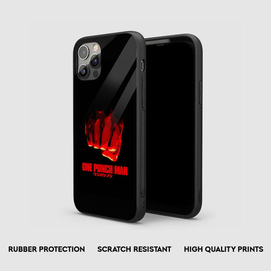 Saitama Red Punch Silicone Armored Phone Case by Anime Phone Cover