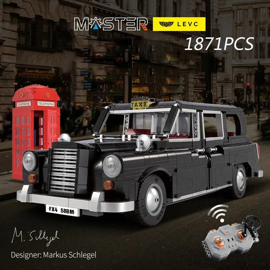 MOC 62004 RC Motorized Retro London Taxi Bricks Toy