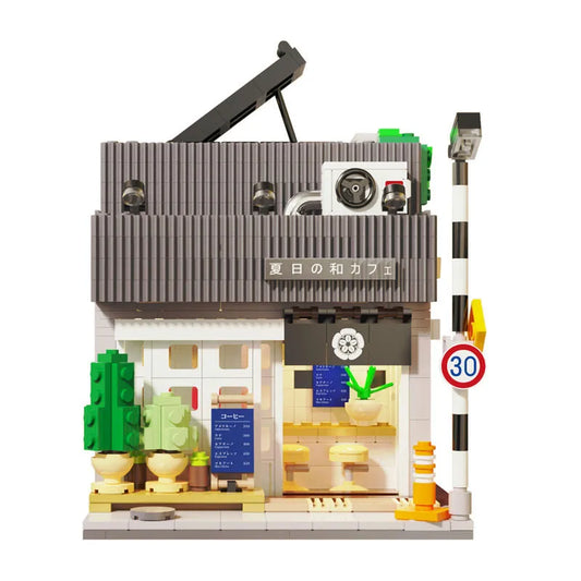 MOC 66007 Creator Summer Japanese Coffee Shop Bricks Toy