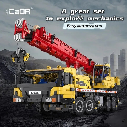 Technical MOC Expert Large Mobile Crane Truck Bricks Toys