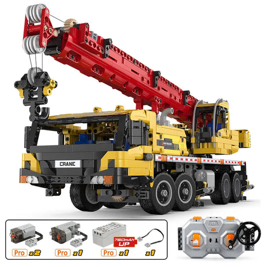 Technical RC Motorized Large Mobile Crane Truck Bricks Toy