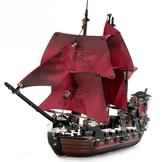Movie MOC Queen Anne's Revenge Pirate Ship Bricks Toys 16009
