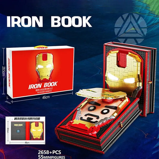 Movies MOC Ideas Super Hero Iron Book Bricks Kids Toy