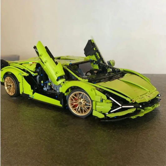 Tech MOC 81996 Lambo Sian FKP37 Racing Car Bricks Toy EU