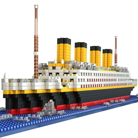 MOC Titanic Cruise Steam Ship MINI Bricks Boat Toys