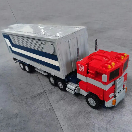MOC Transformers Optimus Prime Combined Carriage Truck Bricks Toy