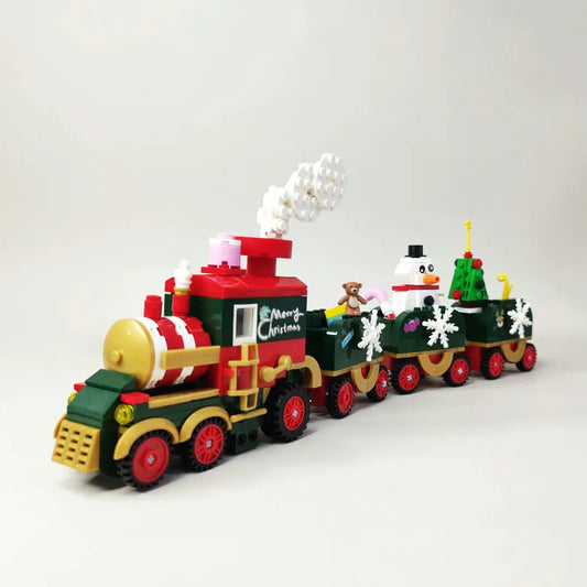 Ideas Christmas Tree Santa Train LED Bricks Toy