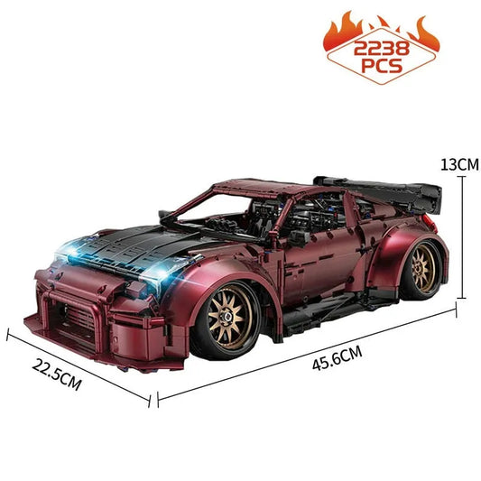 Tech MOC 23005 Super Red Turbo Racing Car Bricks Toy