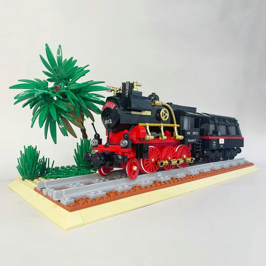 Expert MOC Steam Locomotive Train Bricks Toys 59008