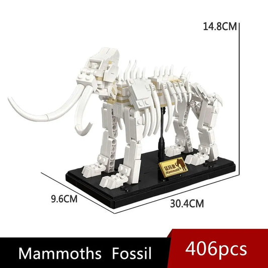 MOC Creative Idea Mammoths Dinosaur Fossil Bricks Toy