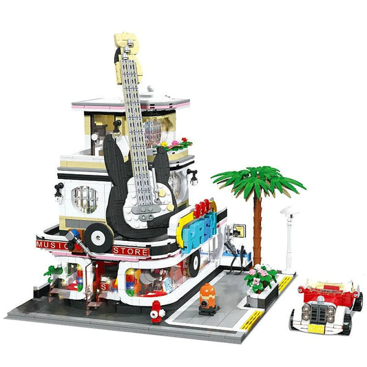 MOC Creator Expert Car Wash Music Shop Concert Bricks Toys