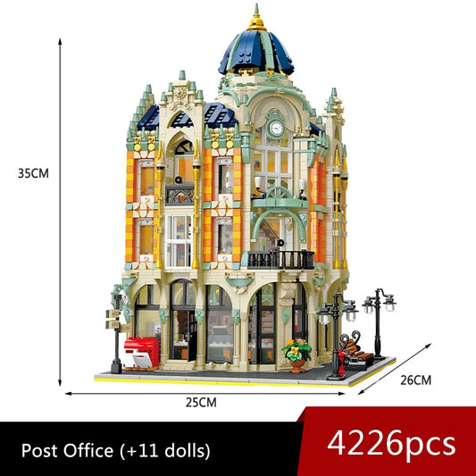 MOC Expert Creator City Corner Post Office Bricks Toys