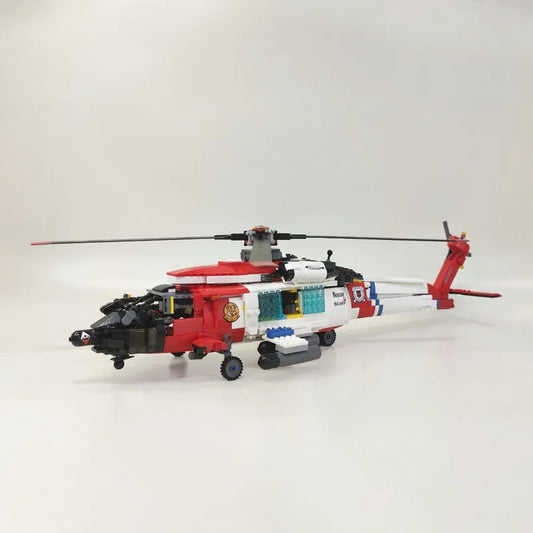 MOC Military MH-60T Armed Rescue Helicopter Bricks Toys