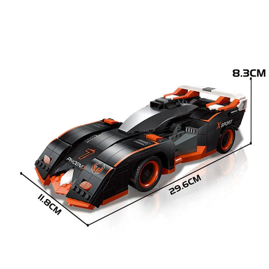 Tech Motorized MOC Phoneix-7 Racing Car Bricks Toy