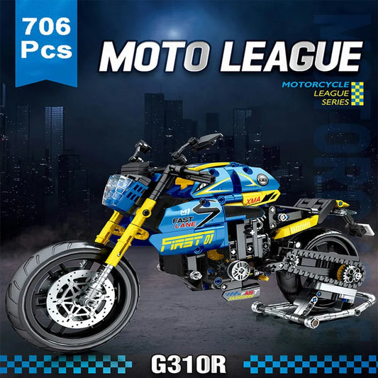 Tech MOC Bikes BMW G310R Racing Motorcycle Bricks Toy 82001