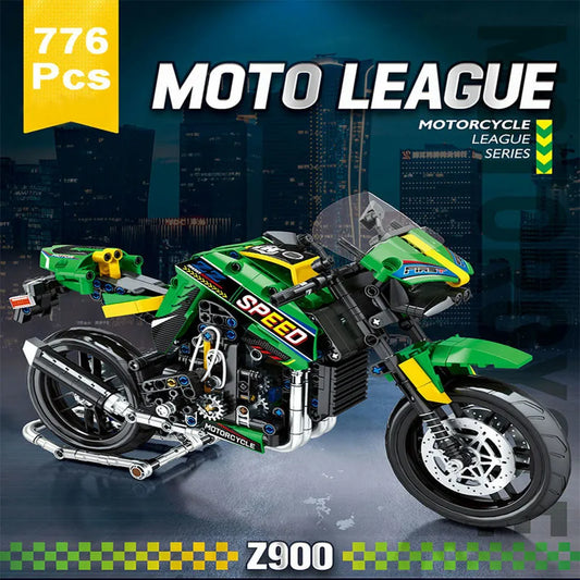Tech MOC Kawasaki Z900 Racing Motorcycle Bricks Toys 82004
