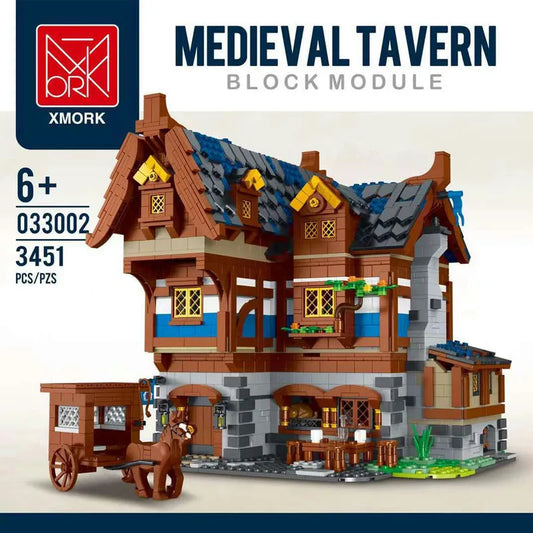 MOC Creator Expert Medieval Town Tavern Bricks Toy