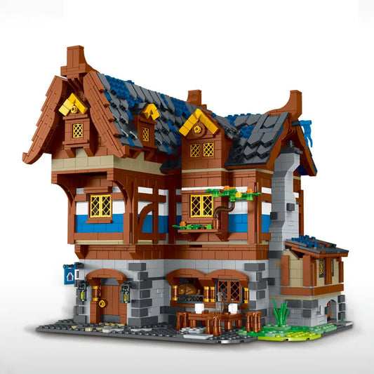 MOC Creator Expert Medieval Town Tavern Bricks Toy