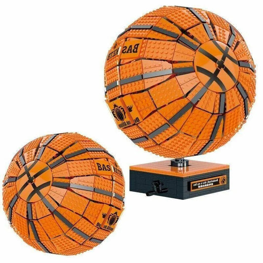 MOC Creator Idea Expert Rotating Basketball Bricks Toy