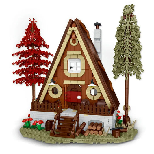 MOC Experts Street City Forest Cabin House LED Bricks Toys 031071