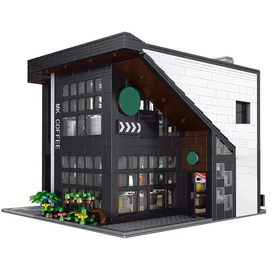 City Street Experts MOC Modern Coffee House Bricks Toys