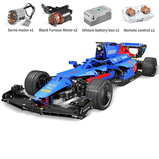 RC Motorized F1 Thunder Furious Racing Car Bricks Toy 18024B