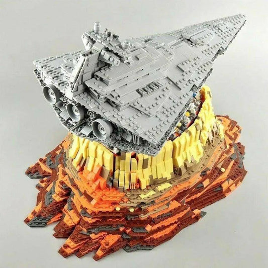 Star Wars MOC Destroyer Empire Ship Over Jedha Bricks Toy