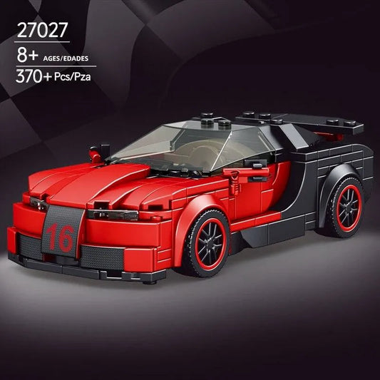 Tech MOC 27027 Mini Red Racing Sports Car Bricks Toy
