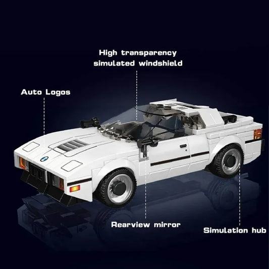 Tech MOC 27036 Mini M1 Classic Sports Car Bricks Toy