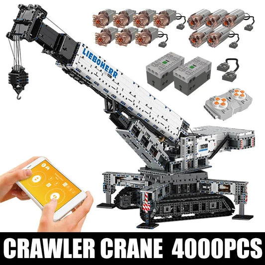 Tech MOC RC APP Liebherr Crawler Crane Bricks Toy 17002