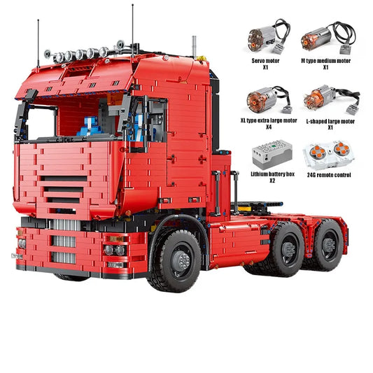 Tech MOC RC APP Pneumatic Tractor Truck Bricks Toy 19005