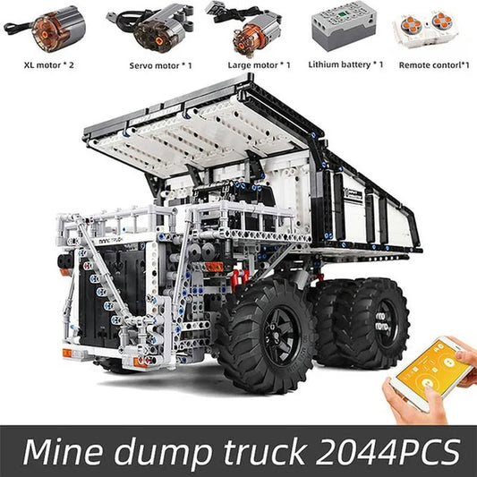 Tech MOC RC Custom Mining Dump Truck Bricks Toys 13170