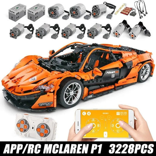 Tech MOC RC McLaren P1 Racing Hypercar Bricks Toy 13090