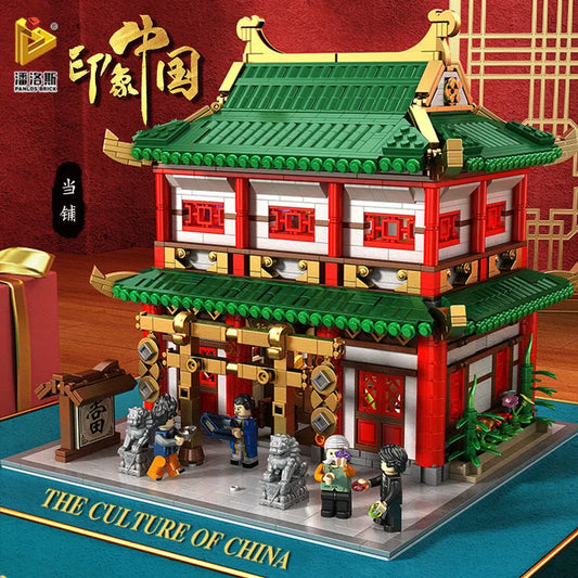 Expert Creator Ancient China Town Pawnshop Bricks Toy