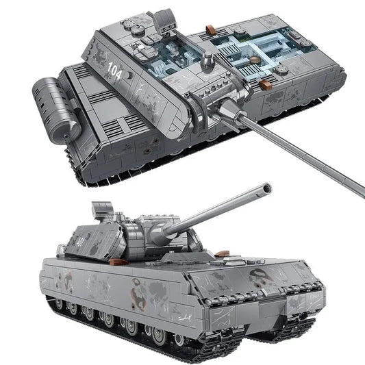MOC German Panzer MK8 Main Battle Tank Bricks Toy