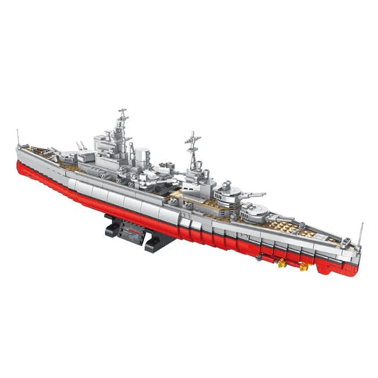 MOC Military Warship Queen Elizabeth Battleship Bricks Toy