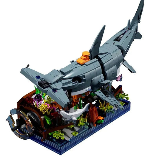 MOC Ideas Coast Guard Bionic Mech Shark Bricks Toy