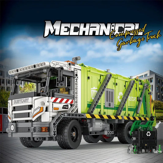 MOC 22022 RC APP Compressed Garbage Truck Bricks Toy
