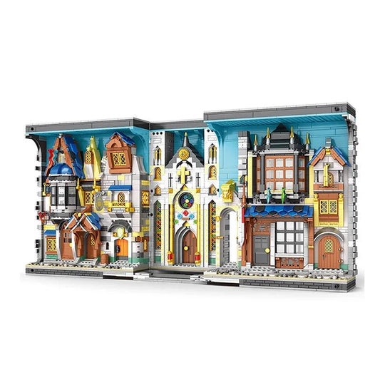 MOC Expert Street Medieval City Market Bricks Toys