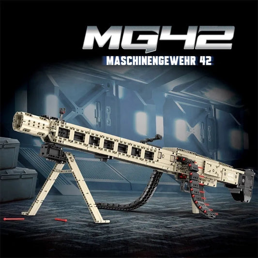 MOC Military MG24 Electric Machine Gun Bricks Kids Toys